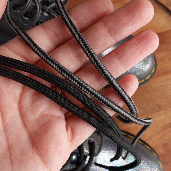 Dr. Martens Combat Boots Womens SZ 8 Gray Iridescent Pascal Lace Up 8 Eye Casual - Picture 16 of 16